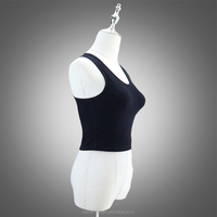 Top Corto para Niñas, Color Sólido, Sin Mangas, Cuello Redondo, para Baile, Actuaciones, Ejercicio, Ballet y Clases de Danza