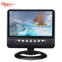 Radio FM Desain Tipis 9 Inci 800*480 16:9 TFT LED TV Digital Portabel dengan Baterai