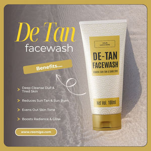 Nouveau GEL NETTOYANT VISAGE DE-TAN Nettoyage en profondeur Blanchit Réduit le bronzage solaire Brûlures solaires Unifie le teint Stimule tous les types de peau pour un fini mat - Product Image 2