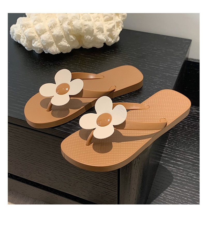 Fashion Flower Flip-flops Women Summer Beach Shoes Soft Soled PVC Flip Flops Slippers