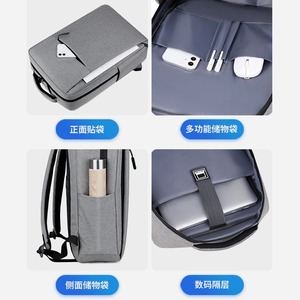 Sac à dos minimaliste pour affaires 16 pouces 20-35L avec compartiment pour ordinateur portable et port USB pour les voyages et les trajets quotidiens - Product Image 5