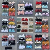 도매 믹스 디자인 믹스 크기 32-38ABC 섹시한 여성 도트 패턴 컵 두 후크 고품질 브래지어 & amp 믹스 클리어런스 숍