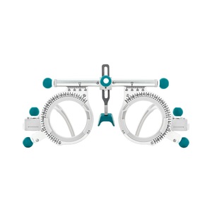 Marco de Foróptero de Plástico y Metal TF-4880A con Detalles en Verde Azulado y Escalas de Medición para Optometría, Uso Profesional - Product Image 3