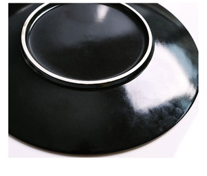 Gran oferta, 1 pieza, plato cargador de porcelana de cerámica, plato de cena, juego de cuencos en oro/Blanco/Negro/plata para bodas, cumpleaños, 1 pieza MOQ - Product Image 4