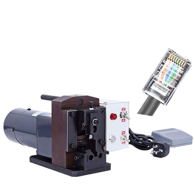 Factory Sale PC Head Press Tool RJ45 Network Wire Cable Crimping Machine for Cable Manufacturing Equipment