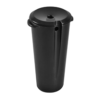 Seau en plastique noir pour le lavage des cheveux Récipient d'eau Baquet de shampooing pour salon à usage domestique