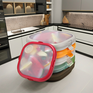 Boîte de stockage de fruits en silicone anti-oxydation économiseur <span class=keywords><strong>d</strong></span>'avocat économiseur de légumes réutilisable pour réfrigérateur <span class=keywords><strong>ail</strong></span> citron pomme de terre - Product Image 3