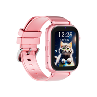 Montre connectée Android 4G pas chère avec suivi de position pour enfants, écran IPS carré, bracelet en gel de silice, étanche IP67, appel vidéo, boîtier en plastique