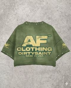 T-shirt Personalizzata Stampata 100% Cotone con Strass, Effetto Invecchiato, Lavaggio Vintage, Stile Streetwear Pesante per <span class=keywords><strong>Uomo</strong></span>, Look Retrò - Product Image 2