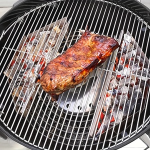 Boîte à fumoir pour barbecue extérieur, panier en tôle galvanisée pour charbon et <span class=keywords><strong>copeaux</strong></span> <span class=keywords><strong>de</strong></span> <span class=keywords><strong>bois</strong></span>, conteneur <span class=keywords><strong>de</strong></span> grillade portable pour barbecue - Product Image 3