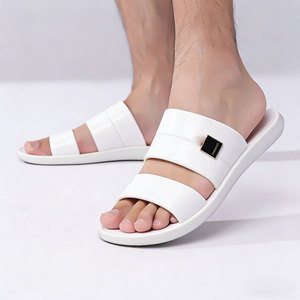 <span class=keywords><strong>Sandali</strong></span> Estivi Casual da Uomo Taglie Grandi, Ciabatte Comode Open-Toe per Esterni, Tomaia in PU Ricamata Traspirante - Product Image 6