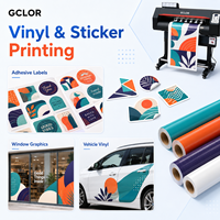 Impresora Eco Solvente Compacta GCLOR Easyjet 701 702 de 650 mm con 1 o 2 Cabezales Epson F1080 I3200 para Impresión de Vinilos Adhesivos