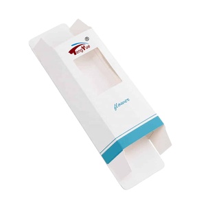 Bán buôn nhà máy trực tiếp UV tráng nghệ thuật dập nổi giấy móc áo hộp với cửa sổ có thể tái chế hộ gia đình bao bì - Product Image 4