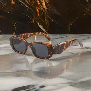 Luxury High Quality Polygon <b>Sunglasses</b> Small <b>Square</b> Frame Classic Design Fashionable Durable Lightweight Unisex Glasses Case - Product Image 3