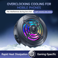 Ventilateur de refroidissement portable pour téléphone portable, lumière RGB, radiateur magnétique pour téléphone portable, refroidisseur pour iPhone Series/Android/Tablet/iPad