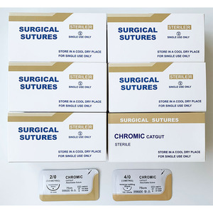 Nhà máy trực tiếp hấp thụ bệnh viện <span class=keywords><strong>catgut</strong></span> Pet phẫu thuật hấp thụ usp2 chỉ khâu cromic giá vòng tròn 19mm ngược cuttin - Product Image 4