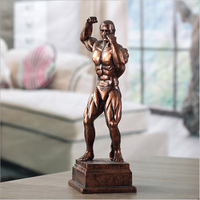 Trophée personnalisé en résine, sculpture de homme culturiste, statue, modèle de portrait, design 3D, logo vierge, récompense, souvenir, cadeau personnel