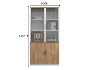 Bibliothèque multi-portes en panneaux de densité sur mesure, directement de l'usine, armoire de classement de bureau KEYA-0115, étagère en panneaux de densité KEYA-0115 - Product Image 1