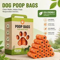 Sacs poubelles 100% compostables, biodégradables, écologiques, en amidon de maïs, pour déchets de chien
