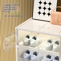 Meuble de rangement pour chaussures de salon, en plastique écologique, multi-niveaux, pliable, sans installation requise