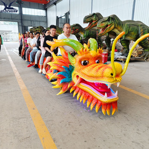 Train sans rails animatronique <span class=keywords><strong>Dragon</strong></span> Chinois 10 places avec yeux clignotants, personnalisable, pour parcs, centres commerciaux et festivals - Product Image 4