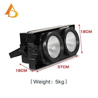 AICPOSE 200W Projecteur LED Blinder à 2 Faisceaux pour Public, Théâtre, Studio, Scène, Blanc Chaud et Froid, Projecteur Par COB