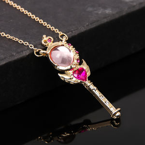 Anime Kinomoto Sakura Magic Wand Love Transformation Prop <span class=keywords><strong>Sailor</strong></span> <span class=keywords><strong>Moon</strong></span> Necklace Tsukino Usagi Pendant - Product Image 3