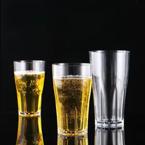 Taza para beber de PC transparente irrompible de alta capacidad, vaso de jugo acrílico, vaso de cerveza de plástico para restaurante, Bar, hogar