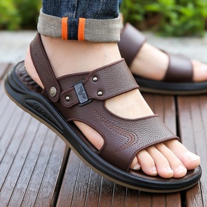 Sandalias de Cuero Genuino para Hombre, Cómodas, con Suela Gruesa Antideslizante, para Verano, Playa y Exteriores, Nuevas 2026 - Product Image 2