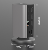 WL-DS1604A 16-en-1 Dock d'extension verticale HUB USB-C Multi-écran MST Même écran Dock d'extension d'affichage différent Type-c HUB