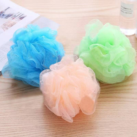 Éponge de bain en maille, boule de douche, fleur de bain en nylon, mélange de couleurs en vrac, 20g, vente en gros