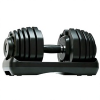 Ensemble d'haltères réglables en acier avec changement de poids rapide et finition électrolytique pour entraînement de force à domicile, vente en gros
