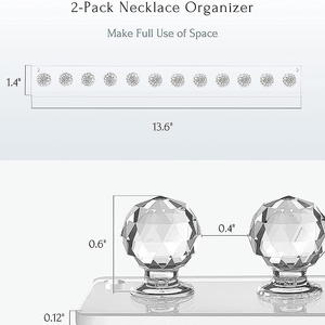 Appendiabiti per collane in acrilico porta collane a <span class=keywords><strong>parete</strong></span> organizzatore di gioielli appesi porta collana, forma ganci - Product Image 2
