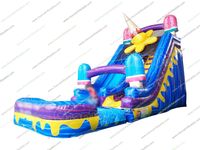 Château gonflable toboggan aquatique Ice Pop pour enfant, costume bleu-bleuets gonflable, figurine d'action anime, autres jouets éducatifs, bulle