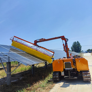 Máquina de limpieza de paneles solares montada sobre rieles, limpiador automático para estaciones de energía fotovoltaica - Product Image 2
