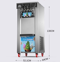 Machine à glace molle commerciale avec pré-refroidissement, maintien au frais, pompe à air intégrée, soufflage et nettoyage automatique à une touche