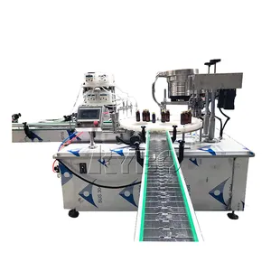 Automatic small glass bottle small liquid bottle syrup oral liquid packaging production line filling machine