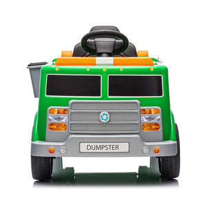 Nouveau design, <span class=keywords><strong>camion</strong></span> <span class=keywords><strong>poubelle</strong></span> électrique multifonction 6V/12V pour enfants, voiture à pédales verte - Product Image 2