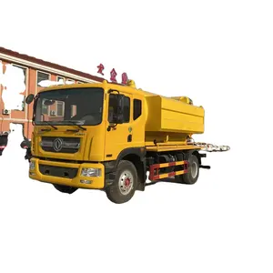 10 घन उच्च दबाव सफाई और सक्शन ट्रक डोंगफेंग डोलिका पाइपलाइन कीचड़ पंपिंग ट्रक