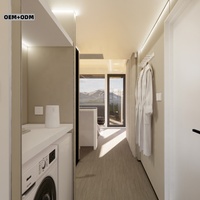 Maison conteneur modulaire type capsule spatiale, Tiny House, design postmoderne, options OEM personnalisées pour hôtels, bureaux, bâtiments et cuisines