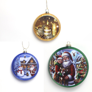 Thổi giáng sinh trang trí thiết kế mới thay đổi màu sắc dẫn ánh sáng thủy tinh bóng giáng sinh Bảng trang trí - Product Image 4