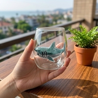 Personnalisation de tasses à thé, à café et à eau en verre borosilicate transparent à paroi simple de 400 ml