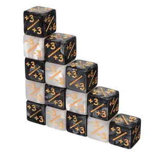 10Pcs 16mm 6 Side Dice Counters +1/-1 Kids Toy Counting For MTG Magic The Gathering Card Gaming Token Loyalty