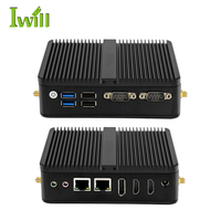 Petit ordinateur Ubuntu Linux N100 Mini PC industriel sans ventilateur à 4 cœurs Industrie 2HD DP Mini Lan Dual Pc