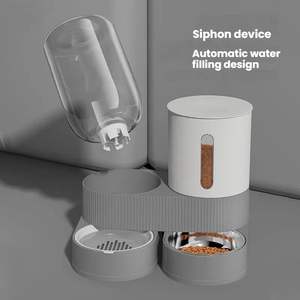 2 in 1 yerçekimi büyük kapasiteli 360 derece dönebilir kendinden besleme Pet gıda su sebili - Product Image 3