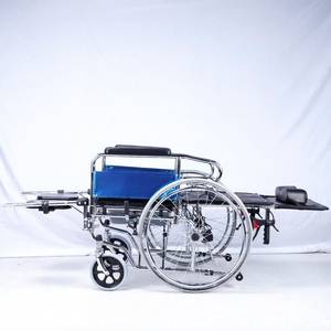 Silla de ruedas manual reclinable KS con inodoro plegable para ancianos y discapacitados - Product Image 3