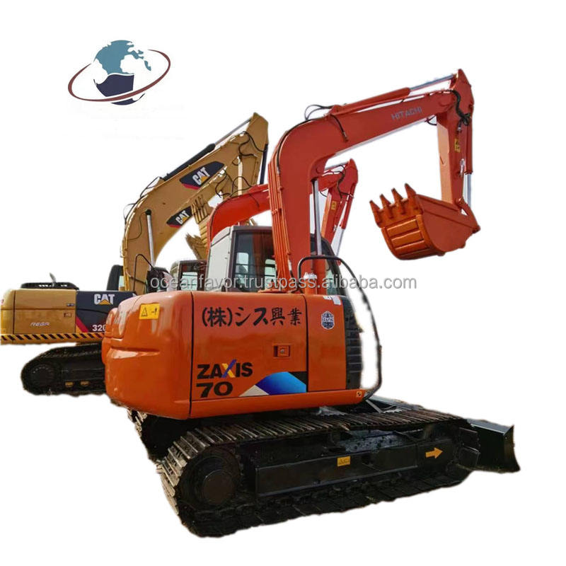 Japan Made Original Hitachi ZX70 Tracked Digger,7 Ton Mini Shovel