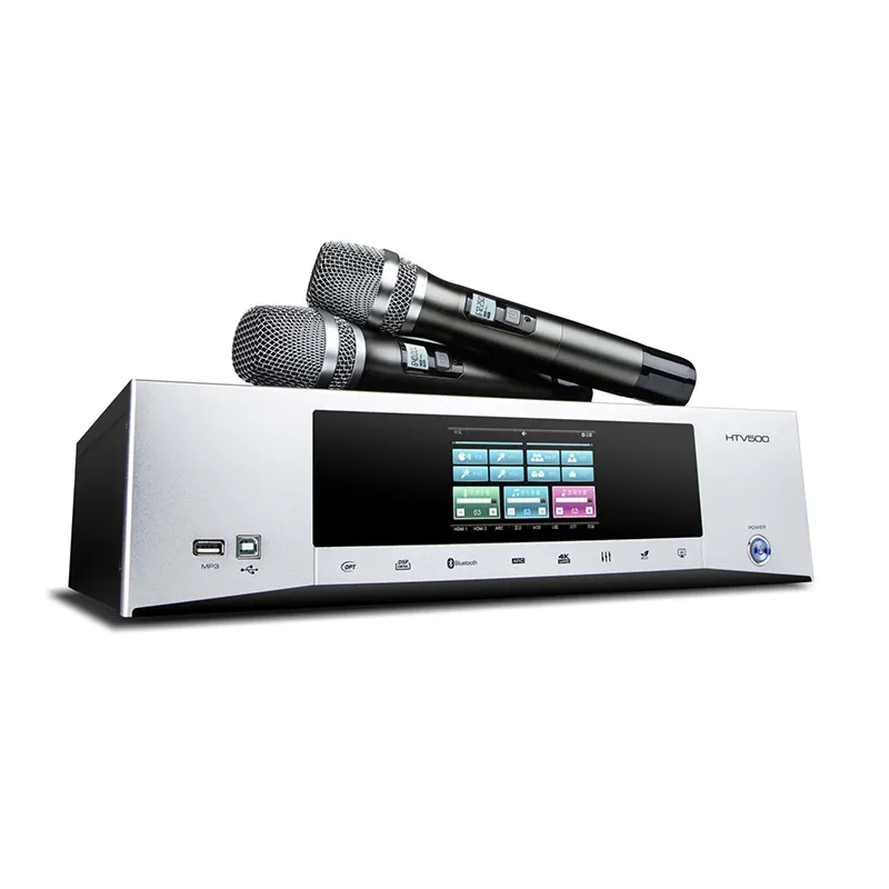 Profesional 3 In 1 Amplifier Karaoke Profesional Digital Mixer Sentuh H Kelas dengan Mikrofon