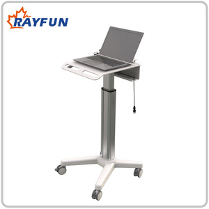รถเข็นแล็ปท็อป Rayfun รุ่น DZ-08 แบบปรับความสูงได้ด้วยระบบลม สำหรับการตรวจเยี่ยมผู้ป่วยในโรงพยาบาล - Product Image 3