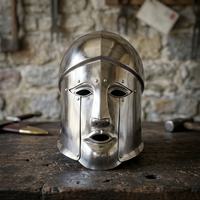 Casque d'armure médiévale en acier, armure portable, casque en acier pour homme